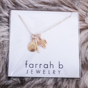Farrah B Personalized Cactus Charm Necklace